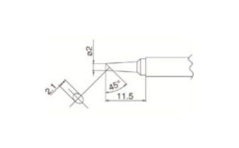 白光（株）  T7-BCF2  白光　こて先　２ＢＣ型　面のみ