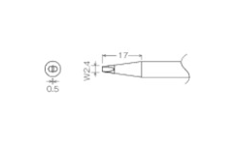 太洋電機産業（株）  RX-93HRT-2.4D  グット　替こて先２．４Ｄ　（１本＝１ＰＫ）