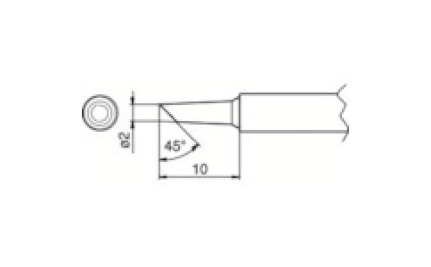 白光（株）  T1-2BCF  白光　こて先　２ＢＣ型　面のみ