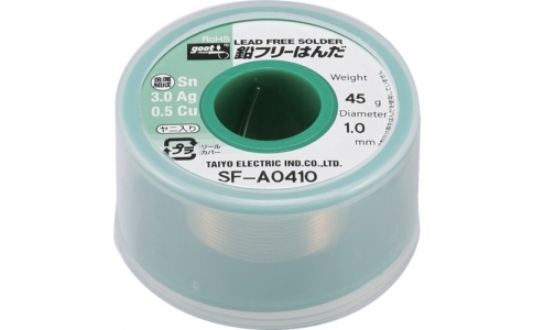 太洋電機産業（株）  SF-A0410  グット　鉛フリーリール巻はんだ４５ｇ