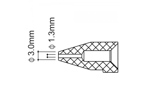 白光（株）  N50-05  白光　ノズル／１．３ＭＭ