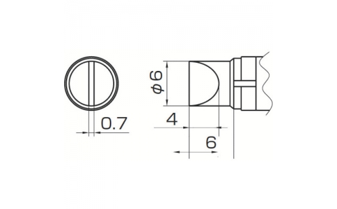 白光（株）  T10-D6  白光　こて先　６Ｄ型
