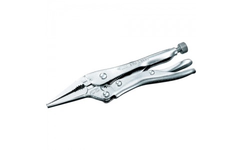 （株）ロブテックス  VL100  エビ　バイスプライヤー　ロングノーズタイプ（カッター付）　１３３ｍｍ
