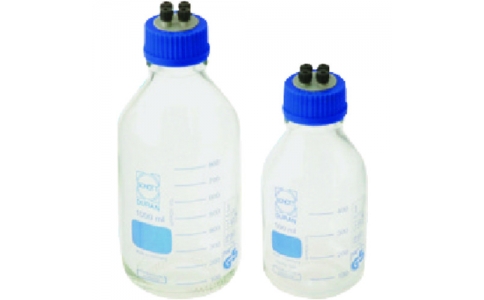 東京硝子器械（株）  371-05-22-64  ＴＧＫ　ＨＰＬＣねじ口びん　１０００ｍＬ　キャップ付　２本