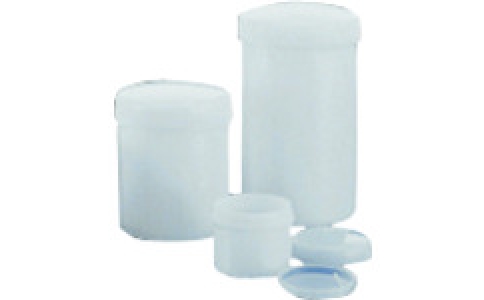 東京硝子器械（株）  319-22-54-02  ＴＧＫ　円筒容器　ＰＥ製　Ｎｏ．２　６０φ×８１Ｈ　１５０ｍＬ