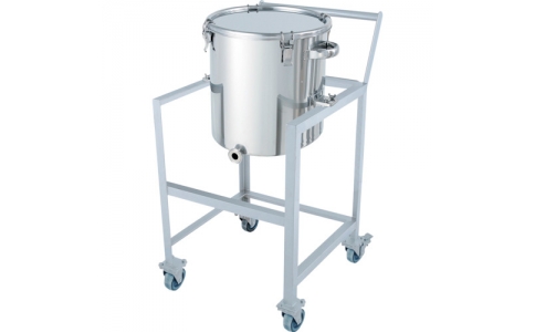 日東金属工業（株）  KTT-CTH-ASCC-47  日東　片テーパー型クリップ式密閉容器　８０Ｌ　架台付（取っ手・蓋置付）