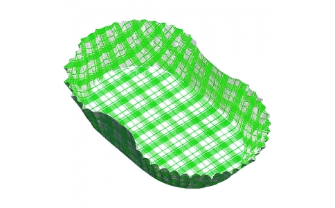 遠藤商事（株）  XAZ3810  ＴＫＧ　アヅミ産業　紙カップ　ココケース小判型（５００枚入）　１０号　緑