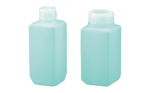 東京硝子器械（株）  405-22-03-05  ＴＧＫ　角型びん　細口　白　ＰＥ製　５００ｍＬ