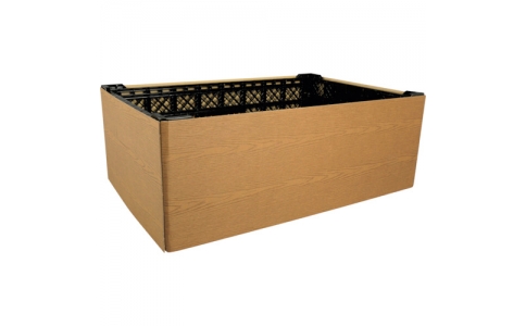 （株）折兼  592594  パックスタイル　コンテナスリーブエンボス茶無地（１０枚）