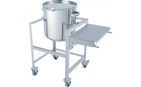 日東金属工業（株）  DT-CTL-ASCB-47H  日東　鏡板型バンド式密閉容器　１００Ｌ　架台付（作業台付）