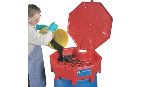 エー・エム・プロダクツ（株）  DRM672-B  ｐｉｇ　ピグ（Ｒ）ヒンジリッドドラムファンネル（カバーつき）　黒