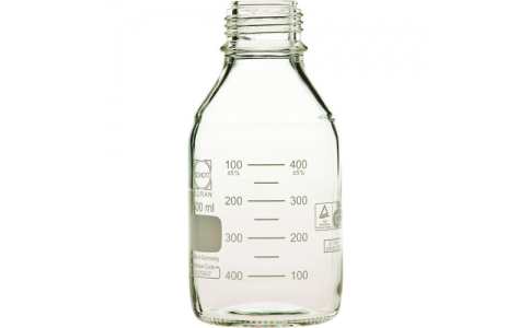 柴田科学（株）  017260-5005A  ＳＩＢＡＴＡ　プレミアムボトル（メジュームびん）びんのみ　５００ｍＬ（１０個入）