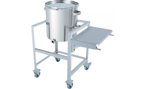 日東金属工業（株）  KTT-CTL-ASCB-47  日東　片テーパー型バンド式密閉容器　８０Ｌ　架台付（作業台付）