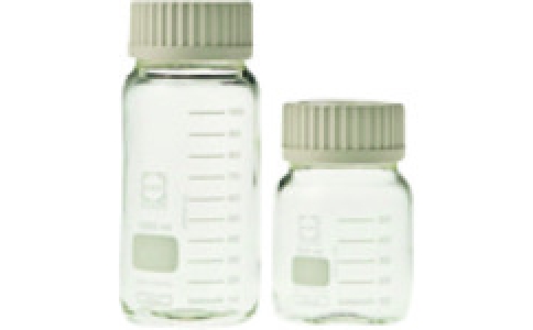 東京硝子器械（株）  371-05-83-14  ＴＧＫ　ねじ口びん　ＧＬＳ８０　白キャップ付　５Ｌ