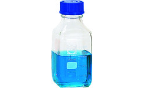 東京硝子器械（株）  371-05-18-06  ＴＧＫ　ねじ口角びん　青キャップ付　１００ｍＬ