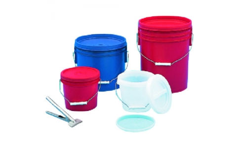 東京硝子器械（株）  125-23-63-03  ＴＧＫ　トスロン密閉容器　丸形　２０Ｌナチュラル