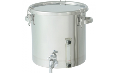 日東金属工業（株）  CTH-W-43-LV  日東　ステンレスタンク　ストレート密閉タンク（液面計・蛇口付）　６５Ｌ