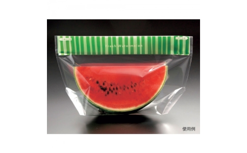 （株）折兼  540900  パックスタイル　スイカ袋ボーダー　Ｌ　ＪＡＮ無