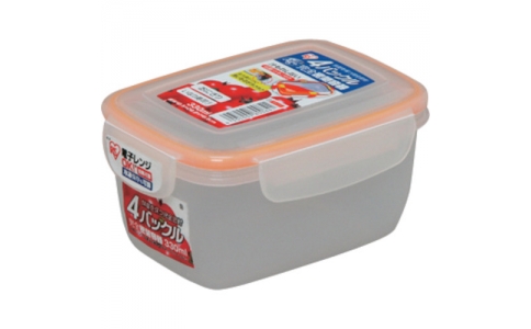 アイリスオーヤマ（株）  4BKMY-330  ＩＲＩＳ　４バックル完全密閉容器　３３０ｍｌ　オレンジ