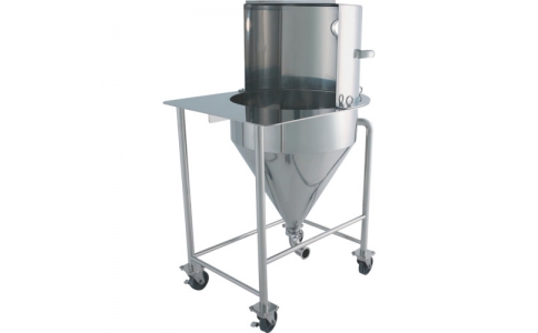 日東金属工業（株）  HTD-L-565  日東　集塵フード付ホッパー　脚付　８０Ｌ