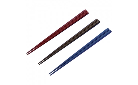 蝶プラ工業（株）  211868  蝶プラ　江戸八角箸　２２．０ｃｍ（バラ）レッド