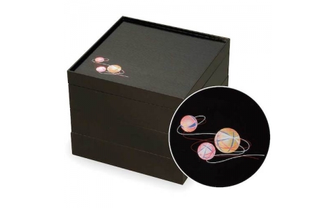 大黒工業（株）  31345  大黒　Ｖ－ＢＯＸ　６．５寸　手鞠　黒（金ボール付）三段