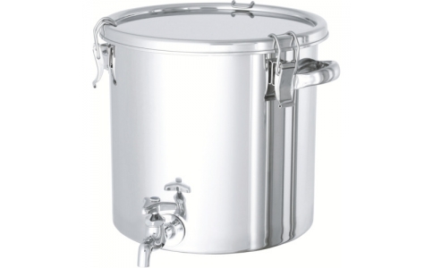 日東金属工業（株）  CTH-W-18  日東　ステンレスタンク　ストレート密閉タンク（蛇口付）　４Ｌ