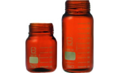 東京硝子器械（株）  371-05-83-71  ＴＧＫ　ねじ口びん　ＧＬＳ８０　茶　びんのみ　５００ｍＬ