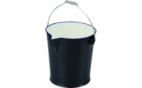 東京硝子器械（株）  021-33-08-02  ＴＧＫ　ホーロー引きバケツ　口付き　１３Ｌ