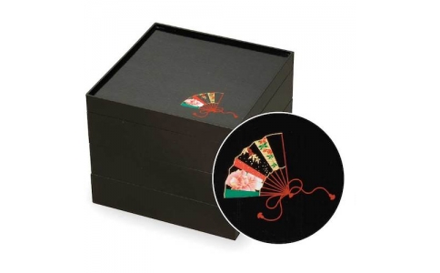 大黒工業（株）  31335  大黒　Ｖ－ＢＯＸ　６．５寸　花扇　黒（金ボール付）三段