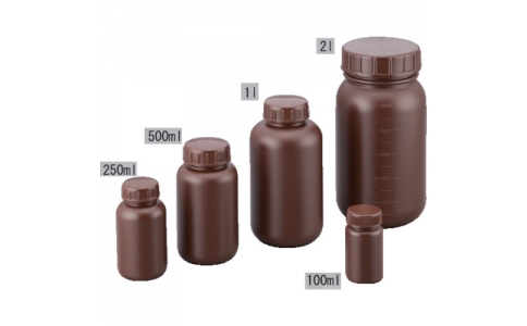 アズワン（株）  2-5077-01  ＡＳ　広口丸型遮光瓶１００ｍｌ（茶）