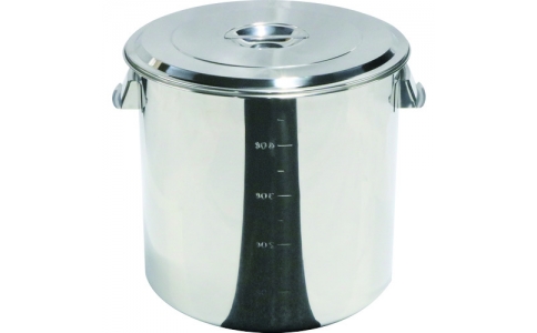 スギコ産業（株）  SH-4640  スギコ　ステンレスキッチンポット蓋付　４００ｘ４００　４８Ｌ　手付