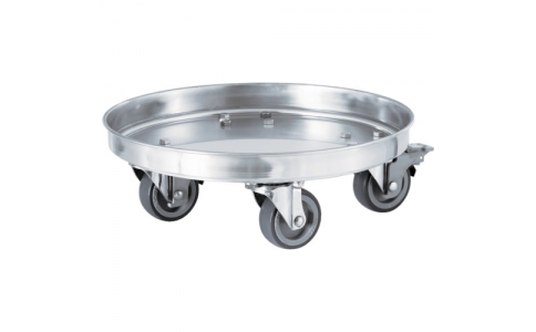 日東金属工業（株）  KMS-43-TP  日東　テーパー型容器用専用台車（ＳＵＳウレタン車）