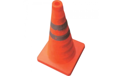 セーフラン安全用品（株）  10870  セーフラン　伸縮カラーコーン　反射材付き　使用時高さ７００ｍｍ