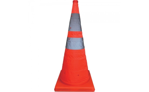 （株）ミズケイ  8201047  ミズケイ　伸縮発光式三角コーン「テラス」７２ｃｍ（オレンジ）