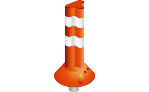 （株）グリーンクロス  6300003978  グリーンクロス　ポストフレックス　一本脚タイプ　ＰＦ－Ｑ４００　オレンジ