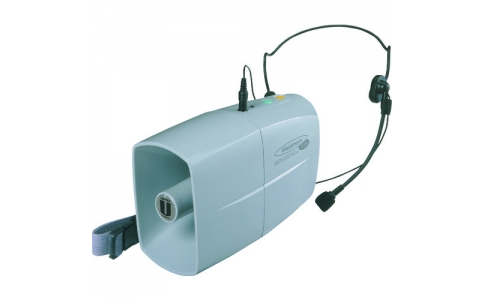 （株）日本緑十字社  145012  緑十字　ウエストホン（ハンズフリー型メガホン）　メガホン－３ＷＨ　全長２１５ｍｍ　ホイッスル音付