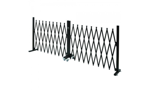 （株）山善  KT-50Y(MBR)  山善　アルミアコーディオンフェンス　最大幅５ｍ　ダークブラウン＿４８４８３