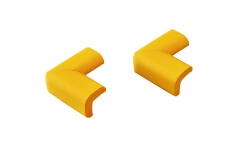 （株）日本緑十字社  246331  緑十字　コーナー用ガードクッション　Ｖ型タイプ　イエロー　コーナーガードＬ型－Ｍ－Ｙ　６７×６７×３４ｍｍ　２個組　無反射タイプ