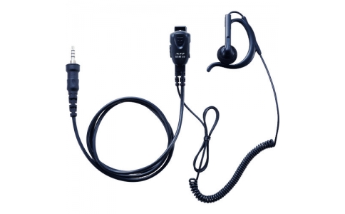 八重洲無線（株）  SSM-59ACA  スタンダード　小型タイピンマイク＆イヤホン（カールコードタイプ耳掛け式オープンエアー型）