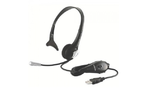 エレコム（株）  HS-HP05UBK  エレコム　ＵＳＢヘッドセット／片耳オーバーヘッド（ブラック）