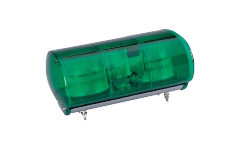 （株）小糸製作所  FLP43BGM  小糸　緑色散光式警光灯　Ｍ型　４３型（幅４３０ｍｍタイプ）１２Ｖ