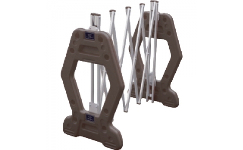 安全興業（株）  AZG-B  ＡＮＺＥＮ　現場用簡易アルミゲート　ＡＺゲート茶（反射なし）　２Ｍ