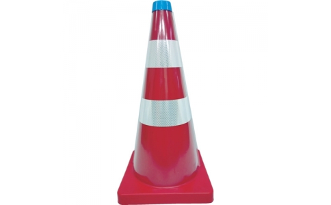 （株）仙台銘板  3110632  仙台銘板　ＰＥＺコーン　赤／白　重量コーン　約３ｋｇ　横ライン