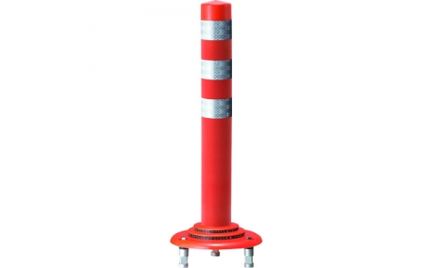 積水樹脂（株）  PC-40GBFRW-CS  積水　車線分離標　ポールコーンＧ　３本脚　ＰＣ－４０ＧＢＦＲＷ－ＣＳ　赤