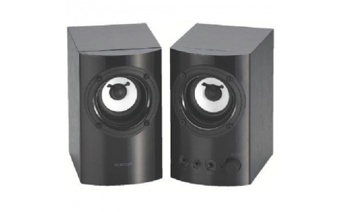 エレコム（株）  MS-130BK  エレコム　木のスピーカ６Ｗ（ブラック）