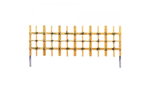 グローベン（株）  A12AF006A  グローベン　人工竹垣楽塀ユニット５型Ａ（四ツ目垣）　黄竹　Ｈ６００×Ｗ１８００