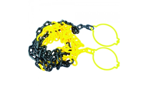 トラスコ中山（株）  TPCC6-2YB  ＴＲＵＳＣＯ　プラチェーン（コーンリング付）　黄／黒　６ＭＭＸ２Ｍ