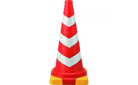 （株）日本緑十字社  116180  緑十字　カラーコーン（ＥＶＡ樹脂製）　赤／白反射シート　エバーコーン－Ｒ　高さ７７５ｍｍ