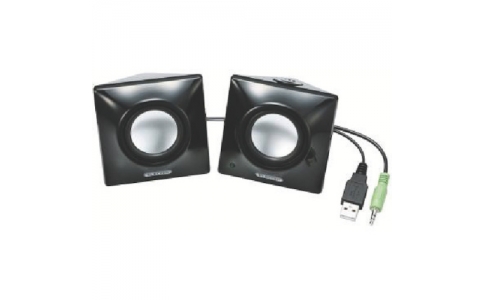 エレコム（株）  MS-P03UBK  エレコム　ＢｅｖｅｌｓｈａｐｅｄＵＳＢスピーカー／２Ｗ／２ｃｈ／ブラック